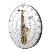 Saxophone Cartoon Illustration Dartscheibe (Vorderseite rechts)