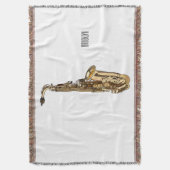 Saxophone Cartoon Illustration Decke (Vorderseite Vertikal)