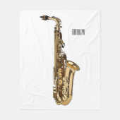 Saxophone Cartoon Illustration Fleecedecke (Vorderseite)