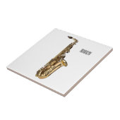Saxophone Cartoon Illustration Fliese (Seite)