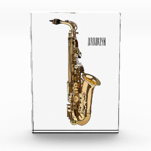 Saxophone Cartoon Illustration Fotoblock