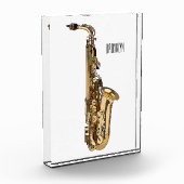 Saxophone Cartoon Illustration Fotoblock (Links)