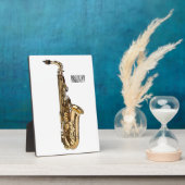 Saxophone Cartoon Illustration Fotoplatte (Seite)
