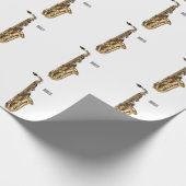 Saxophone Cartoon Illustration Geschenkpapier (Ecke)