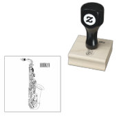 Saxophone Cartoon Illustration Gummistempel (Stempel)