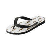 Saxophone Cartoon Illustration Kinderbadesandalen (Schrägansicht)