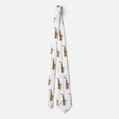 Saxophone Cartoon Illustration Krawatte (Rückseite)