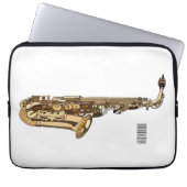 Saxophone Cartoon Illustration Laptopschutzhülle (Vorderseite)