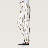 Saxophone Cartoon Illustration Leggings (Links)