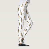 Saxophone Cartoon Illustration Leggings (Rechts)