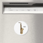 Saxophone Cartoon Illustration Magnet (In Situ (Geschirrspüler))