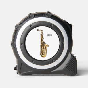 Saxophone Cartoon Illustration Maßband