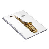 Saxophone Cartoon Illustration Notizblock (Rechte Seite)