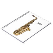 Saxophone Cartoon Illustration Notizblock (Linke Seite)