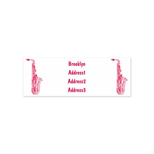 Saxophone Cartoon Illustration Permastempel (Design)