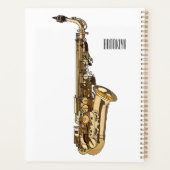 Saxophone Cartoon Illustration Planer (Rückseite)