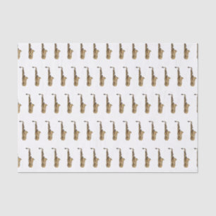 Saxophone Cartoon Illustration Seidenpapier