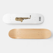 Saxophone Cartoon Illustration Skateboard (Horizontal)
