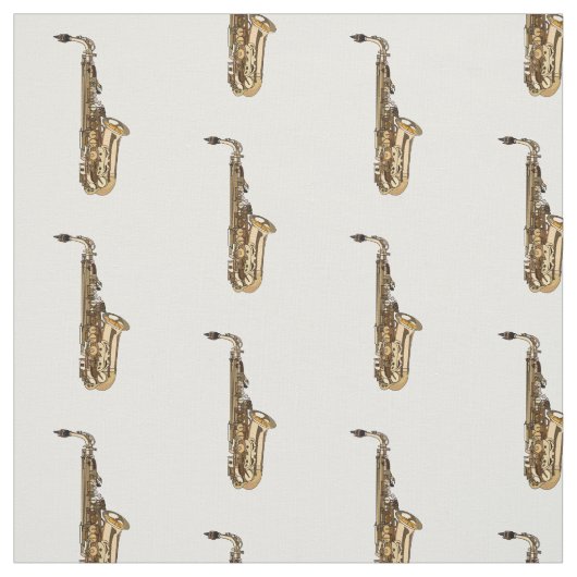 Saxophone Cartoon Illustration Stoff (Muster)