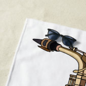 Saxophone Cartoon Illustration Strandtuch (Beispiel)
