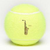 Saxophone Cartoon Illustration Tennisbälle (Rückseite)
