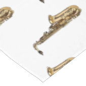 Saxophone Cartoon Illustration Tischdecke (Schrägansicht)