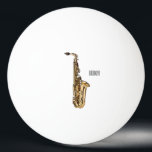 Saxophone Cartoon Illustration Tischtennisball<br><div class="desc">Saxophone Cartoon Illustration</div>