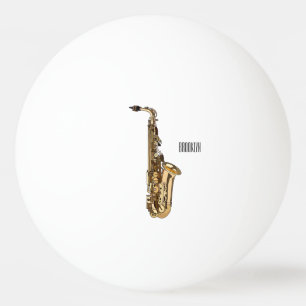 Saxophone Cartoon Illustration Tischtennisball