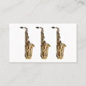 Saxophone Cartoon Illustration Visitenkarte (Rückseite)