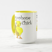 Saxophone Chick Text Tasse (Vorderseite Links)