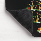 Saxophone Christmas Tree Lights Music Lover Musica Mousepad (Ecke)