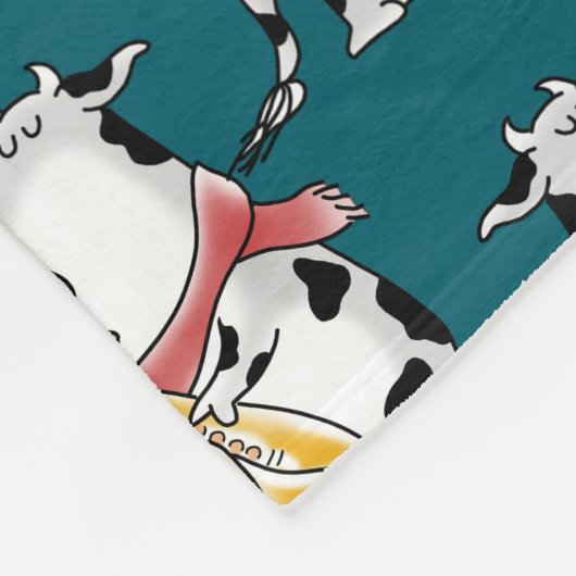 Saxophone Cow Fleecedecke (Ecke)