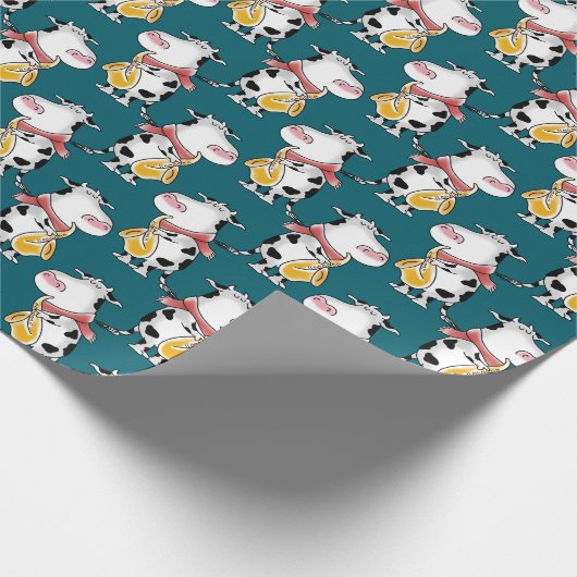 Saxophone Cow Geschenkpapier (Ecke)