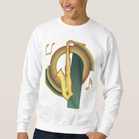 Saxophone-Deko Sweatshirt (Vorderseite)