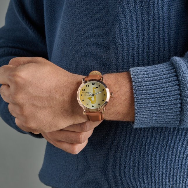 Saxophone Design Armbanduhr (Handgelenk)