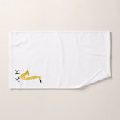 Saxophone Design Monogrammed Badhandtuch Set (Handtuch)
