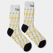 Saxophone Design Personalised Socken (Rechts)