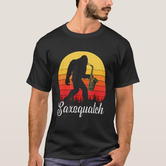 Saxophone Design, Saxsquatch, Sci-Fi Woodwin T-Shirt (Vorderseite)