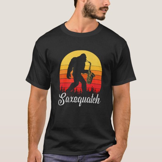 Saxophone Design, Saxsquatch, Sci-Fi Woodwin T-Shirt (Vorderseite)