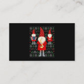 Saxophone Drums Accordion Ugly Christmas Sweater G Visitenkarte (Rückseite)