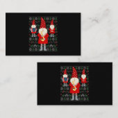 Saxophone Drums Accordion Ugly Christmas Sweater G Visitenkarte (Vorne/Hinten)