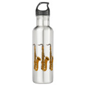 Saxophone Edelstahlflasche (Vorderseite)
