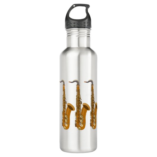 Saxophone Edelstahlflasche (Vorderseite)