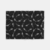 Saxophone-EntwurfVintages Saxophones-Musik-Muster Fleecedecke (Vorderseite (Horizontal))