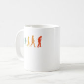 Saxophone Evolution Retro Saxophonist Kaffeetasse (Vorderseite Links)