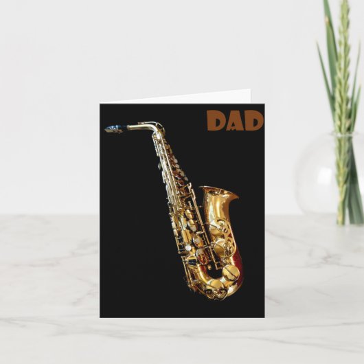 Saxophone Faltkarte Karte (Vorderseite)