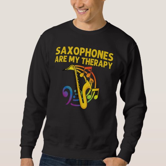 Saxophone For Men Women Reed Instrument Sweatshirt (Vorderseite)