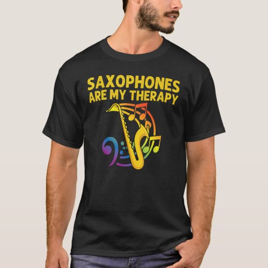 Saxophone For Men Women Reed Instrument T-Shirt (Vorderseite)