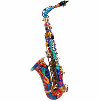 Saxophone-Foto-Druck-Acrylskulptur-Geschenk Freistehende Fotoskulptur