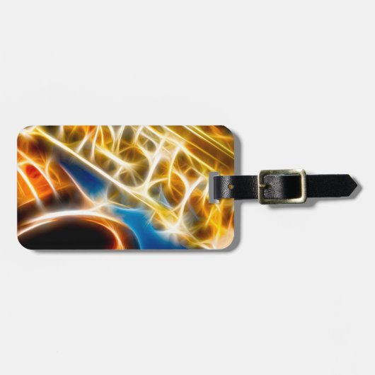 Saxophone - Fraktal Gepäckanhänger (Vorderseite horizontal)